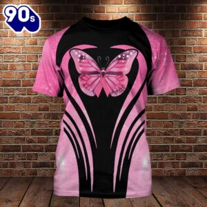 Breast Cancer Awareness Pink Butterfly – Breast Cancer Awareness 3D All Over Print Shirt