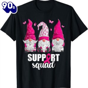 Breast Cancer Awareness Shirt Gnomes Support Squad