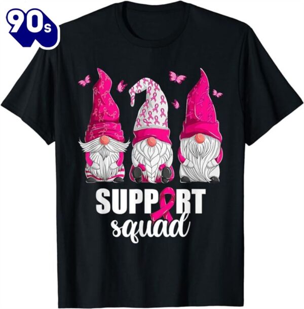 Breast Cancer Awareness Shirt Gnomes Support Squad