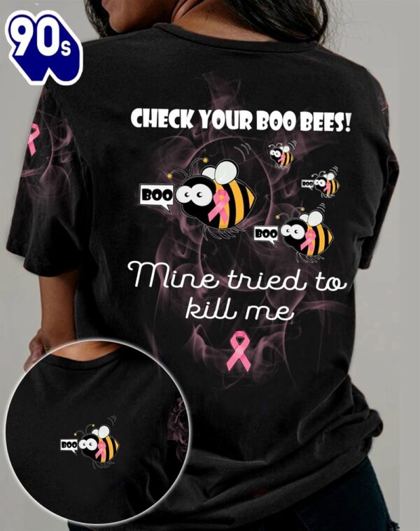 Breast Cancer Check Your Boo Bees – Breast Cancer Awareness 3D All Over Print Shirt