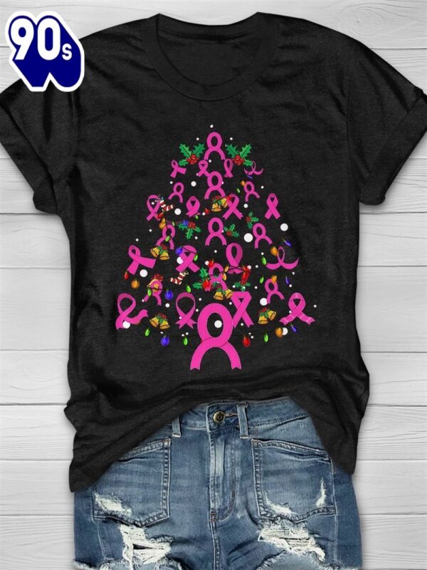 Breast Cancer Christmas Tree – Breast Cancer Awareness Shirt