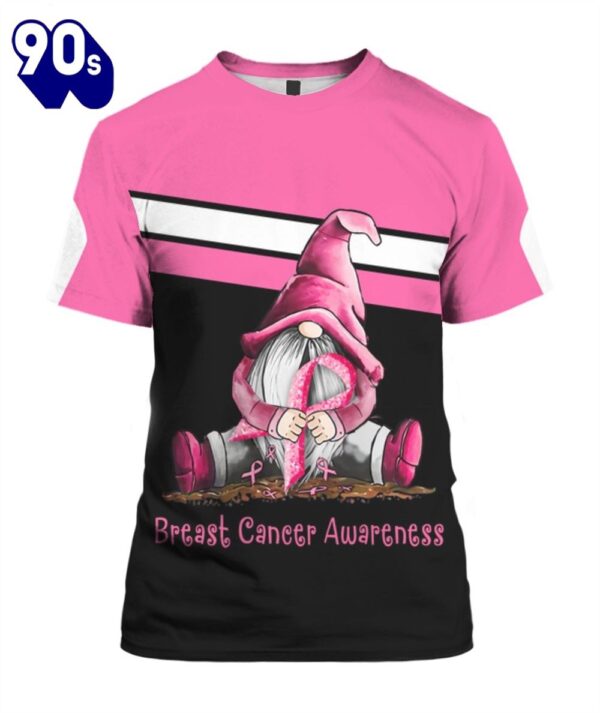 Breast Cancer Gnome – Breast Cancer Awareness 3D All Over Print Shirt