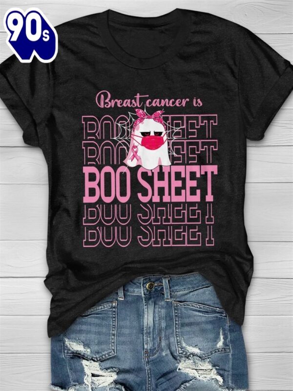 Breast Cancer Is Boo Sheet Cute Ghost- Breast Cancer Awareness Shirt