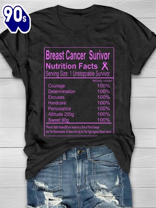 Breast Cancer Nutrition Facts – Breast Cancer Awareness Shirt