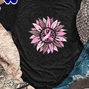 Breast Cancer Sunflower Pink Ribbon…