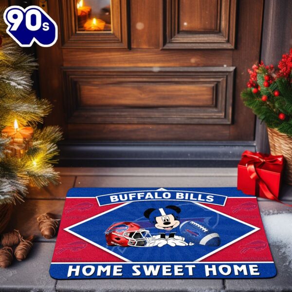 Buffalo Bills Doormat Sport Team And Mickey Mouse NFL Doormat