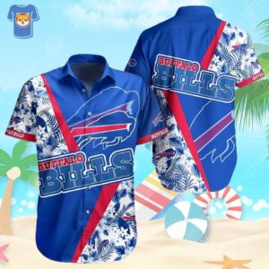Buffalo Bills Hawaiian Shirt Blue…