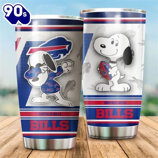 Buffalo Bills NFL And Snoopy  Football Teams Big Logo Gift For Fan Travel Tumbler
