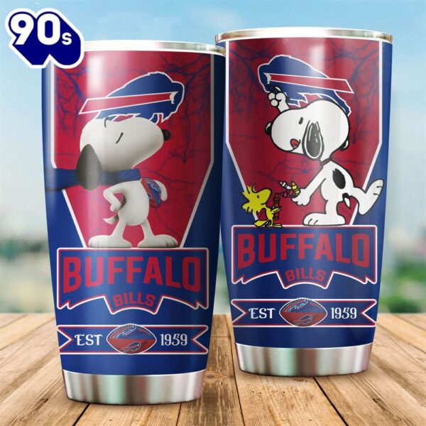Buffalo Bills Snoopy All Over Print 3D Tumbler-TPH