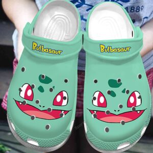 Bulbasaur Pokemon so cute green Crocs Classic Clog Shoes Zanaboutique