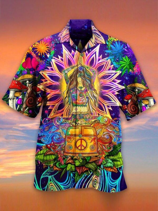 Bus Hippie Hawaiian Shirt – Beachwear For Men – Gifts For Young Adults