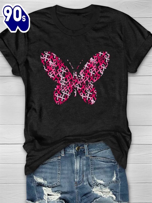 Butterfly Breast Cancer Ribbon – Breast Cancer Awareness Shirt