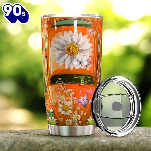 Butterfly & Flower Hippie Tumbler