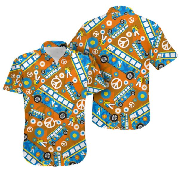 Camping Hippie Hawaiian Shirt – Beachwear For Men – Gifts For Young Adults