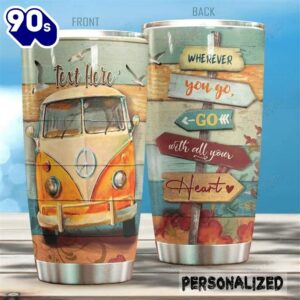 Camping Hippie Personalized Tumbler