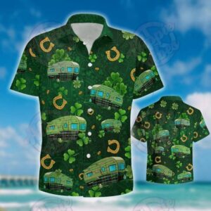 Camping Patrick’s Day Hawaiian Shirt