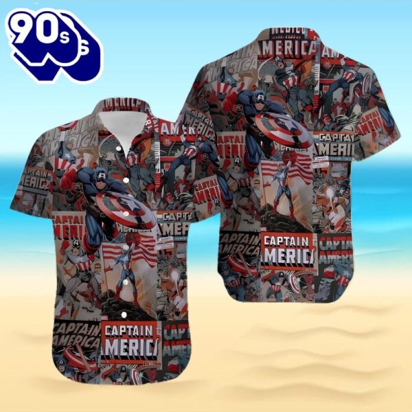 Captain America Aloha Disney Summer Hawaiian Shirt