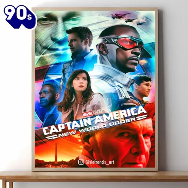 Captain America Brave New World 2024 Movie Poster Wall Art