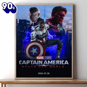 Captain America Brave New World Poster 2024 Canvas