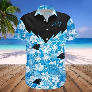 Carolina Panthers Hawaii Shirt Tropical…