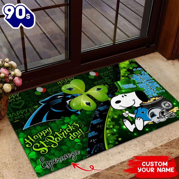 Carolina Panthers NFL-Custom Doormat The Celebration Of The Saint Patrick’s Day