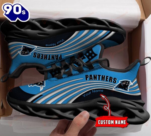 Carolina Panthers NFL Personalized Clunky Shoes Running Adults