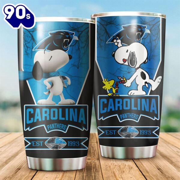 Carolina Panthers Snoopy All Over Print 3D Tumbler-TPH
