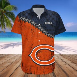 Chicago Bears Hawaii Shirt Grunge Polynesian Tattoo  NFL