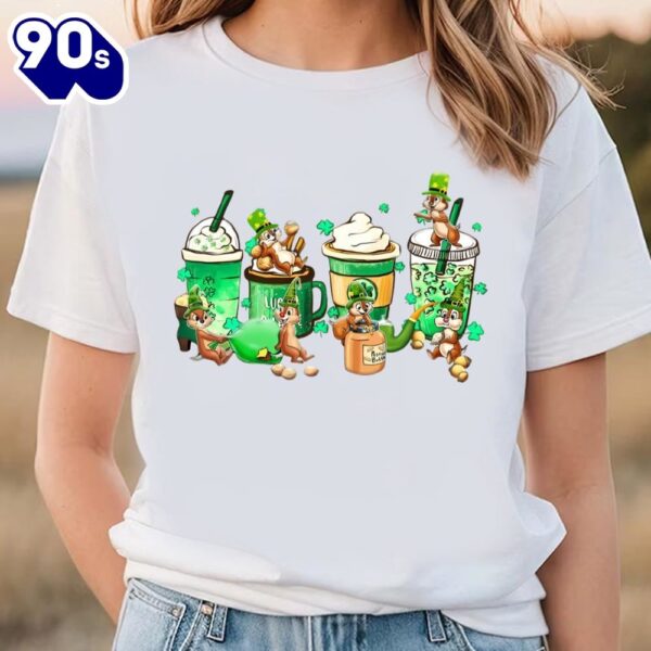Chip And Dale St Patricks Day Coffee Shirt, Lucky Cartoon Characters