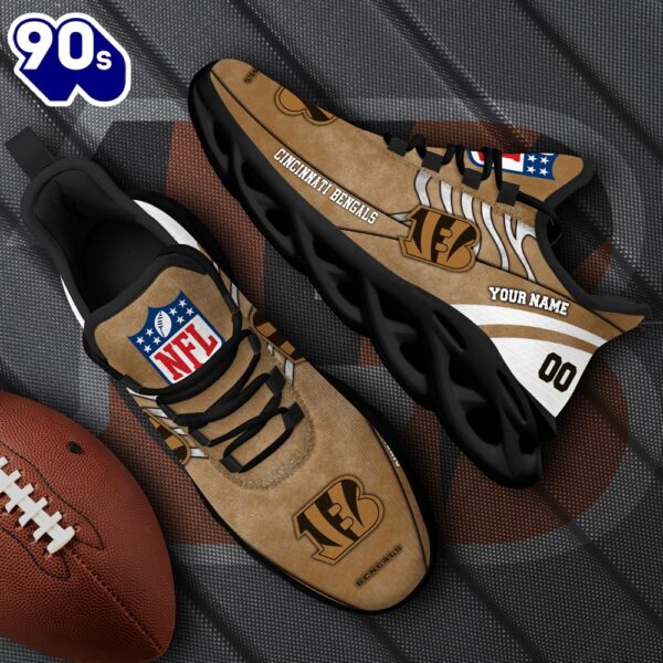 Cincinnati Bengals NFL Clunky Shoes For Fans Custom Name And Number