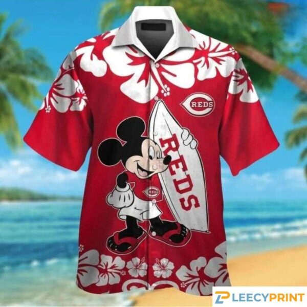 Cincinnati Reds Cute Mickey Mouse  Cincinnati Reds Hawaiian Shirt