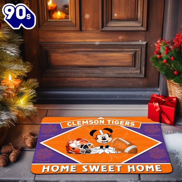 Clemson Tigers NCAA And Mickey Mouse Doormat