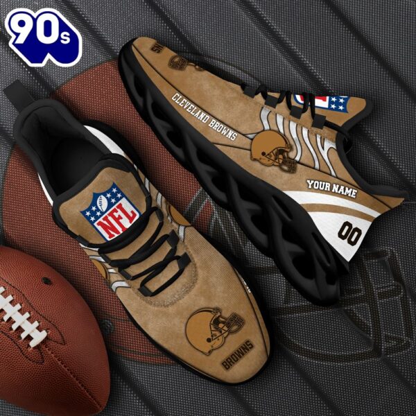 Cleveland Browns NFL Clunky Shoes For Fans Custom Name And Number