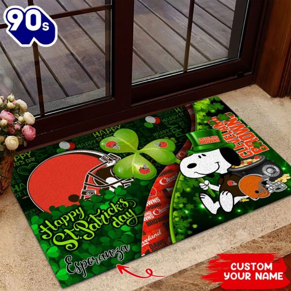 Cleveland Browns NFL-Custom Doormat The Celebration Of The Saint Patrick’s Day