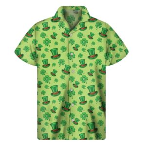 Clover And Hat St Patricks Day Hawaiian Shirt 1