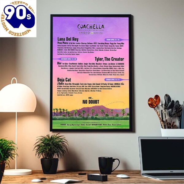 Coachella Valley Music And Arts Festival The 2024 Lineup Home Decor Poster Canvas
