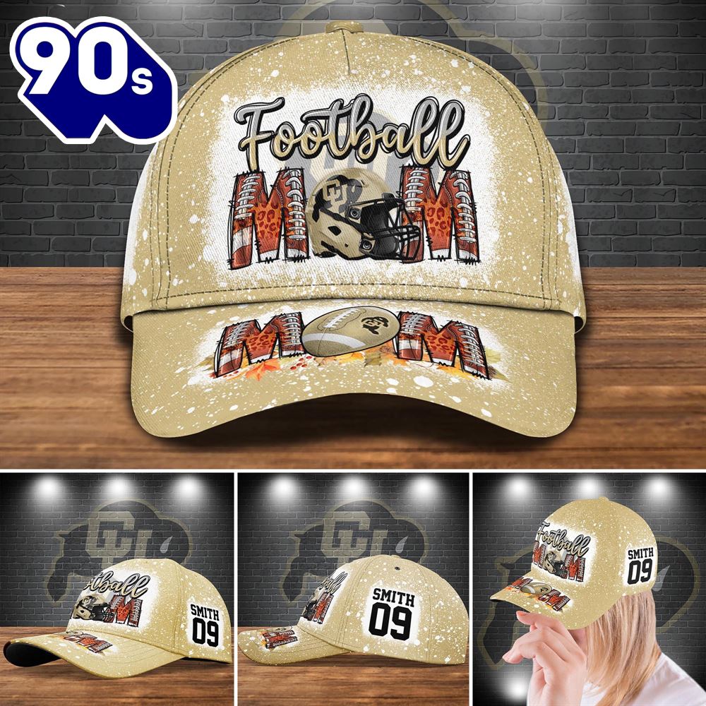 Colorado Buffaloes Bleached Cap Custom Your Name And Number NCAA Cap
