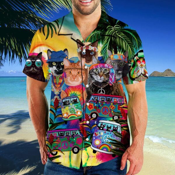 Colorful Amazing Design Hippie Hawaiian Shirt – Beachwear For Men – Gifts For Young Adults