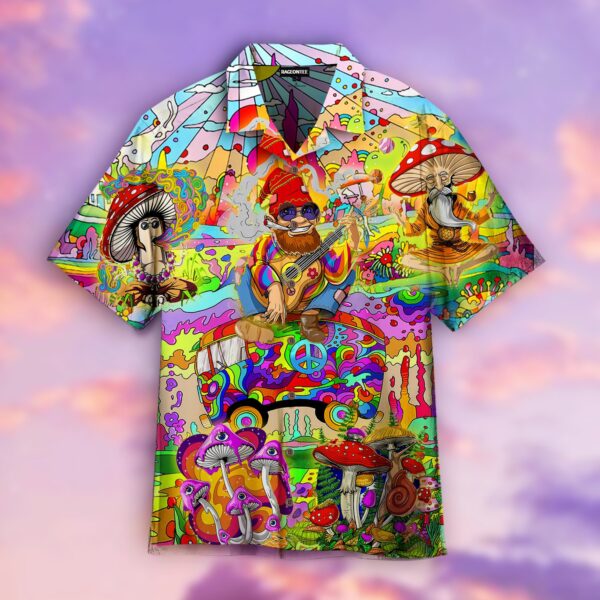 Colorful Hippie Hawaiian Shirt – Beachwear For Men – Gifts For Young Adults