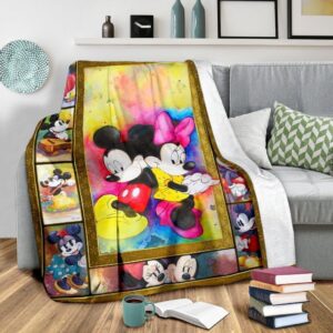 Colorful Mickey Minnie Fleece Blanket Gift Idea Fans 3