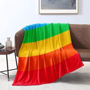 Colorful Stripes Rainbow Blanket Lgbt Rainbow Fleece Soft Lightweight Big Blanket For Lgbt 3