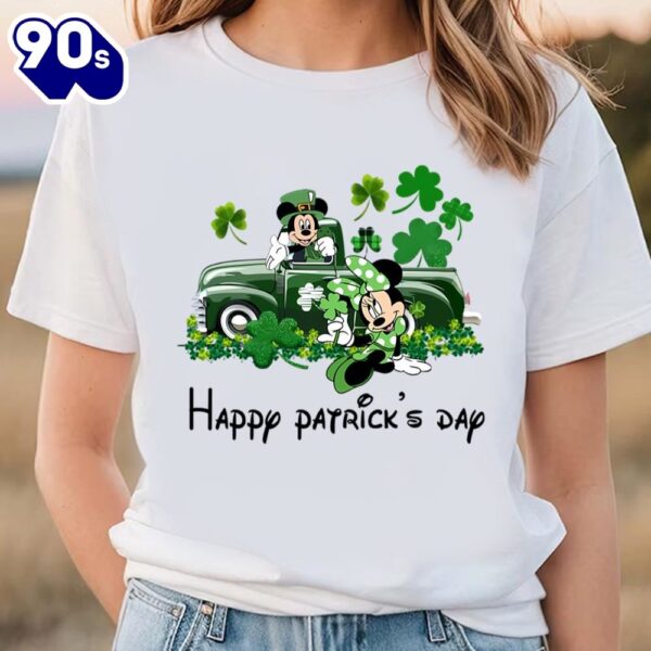 Couple Mickey Mouse Disney St Patricks Day Shirt
