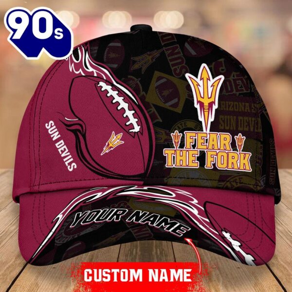 Custom Arizona State Sun Devils Unisex Adults Adjustable Snapback Sportswear  NCAA Cap