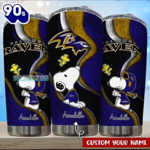 Custom Baltimore Ravens Snoopy Curved…