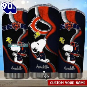 Custom Chicago Bears Curved Snoopy…