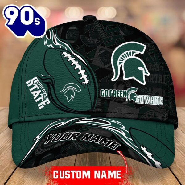 Custom Michigan State Spartans Unisex Adults Adjustable Snapback Sportswear  NCAA Cap