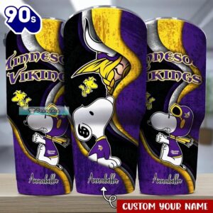 Custom Minnesota Vikings Snoopy Curved…