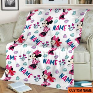 Custom Name Minnie Mouse Blanket…