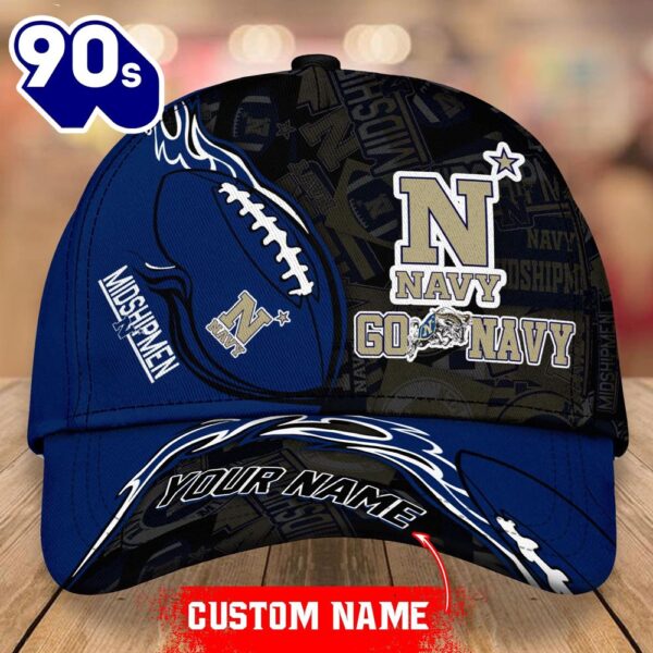 Custom Navy Midshipmen Unisex Adults Adjustable Snapback Sportswear  NCAA Cap