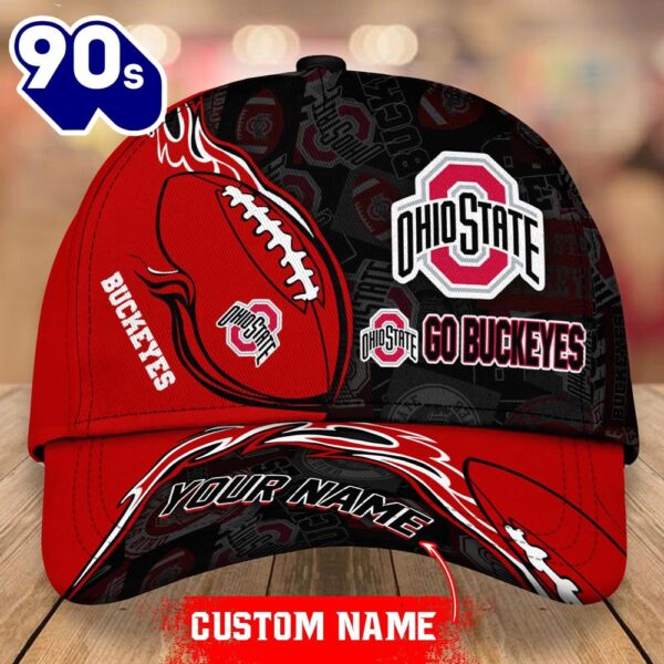 Custom Ohio State Buckeyes Unisex Adults Adjustable Snapback Sportswear  NCAA Cap